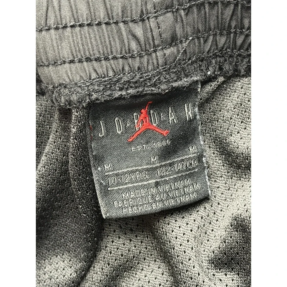 Jordan Pants Boys 10-12 Black Mesh Track Pants Jumpman Elastic Waist Pull‎ On